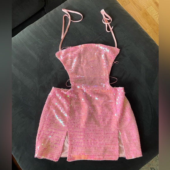 🩷 Fashion Nova - Focus On Me Sequin Mini Dress - Pink 🩷 - Picture 7 of 10